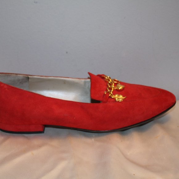 BRUNO MAGLI Ladies' Red Suede Flats Sz 6.5  AA - Picture 2 of 5